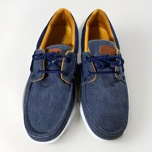OrthoComfort Mens Blue Denim Casual Boat Shoes Size 9.5 US/43 EU NWOB